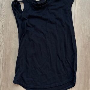 Firehouse Black muscle tank with cut out shoulder